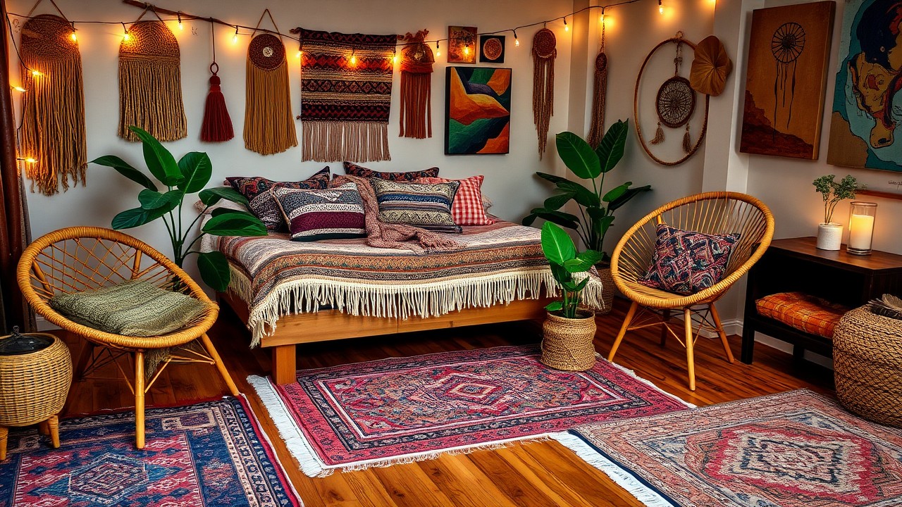 Boho-Inspired Studio Bedroom Decor