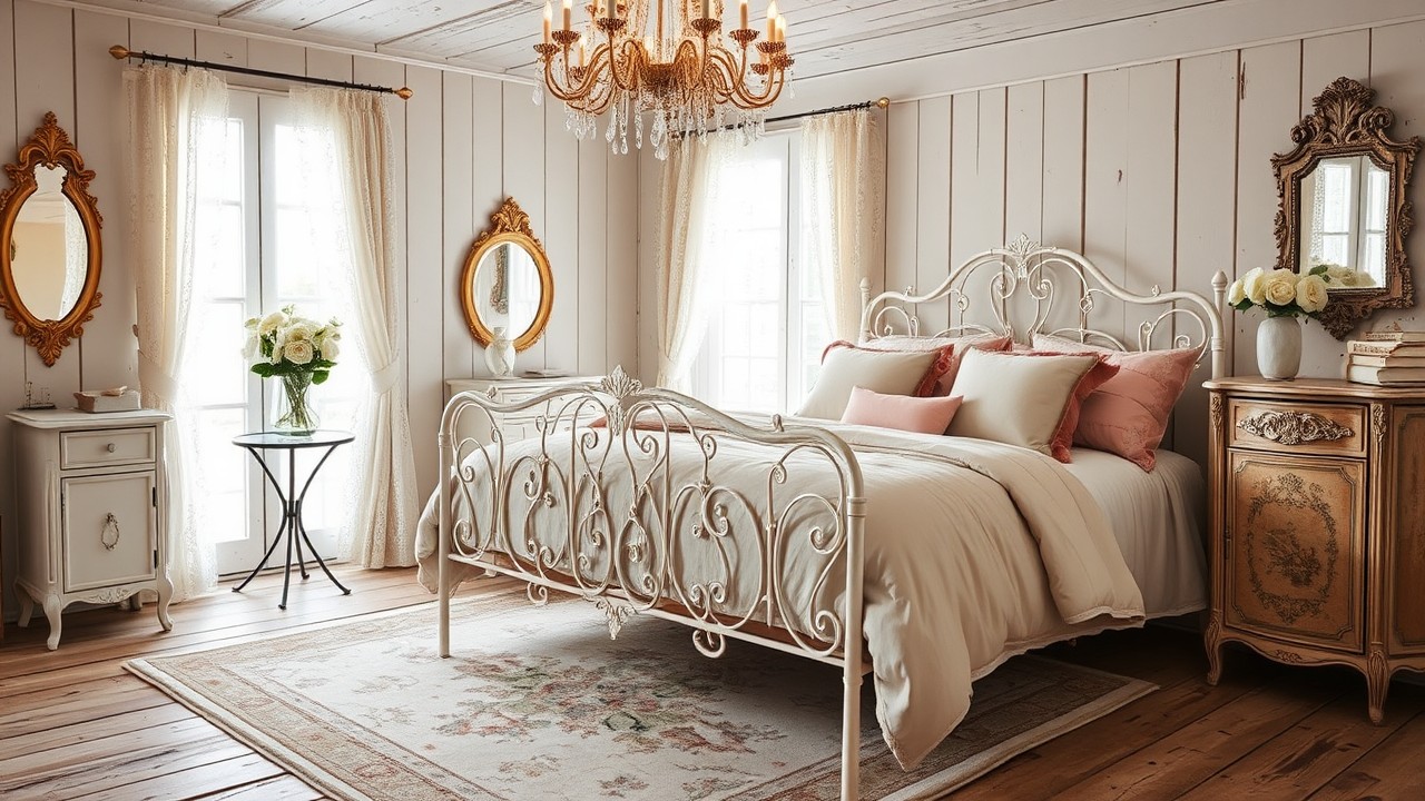 Elegant Shabby Chic Bedroom Design