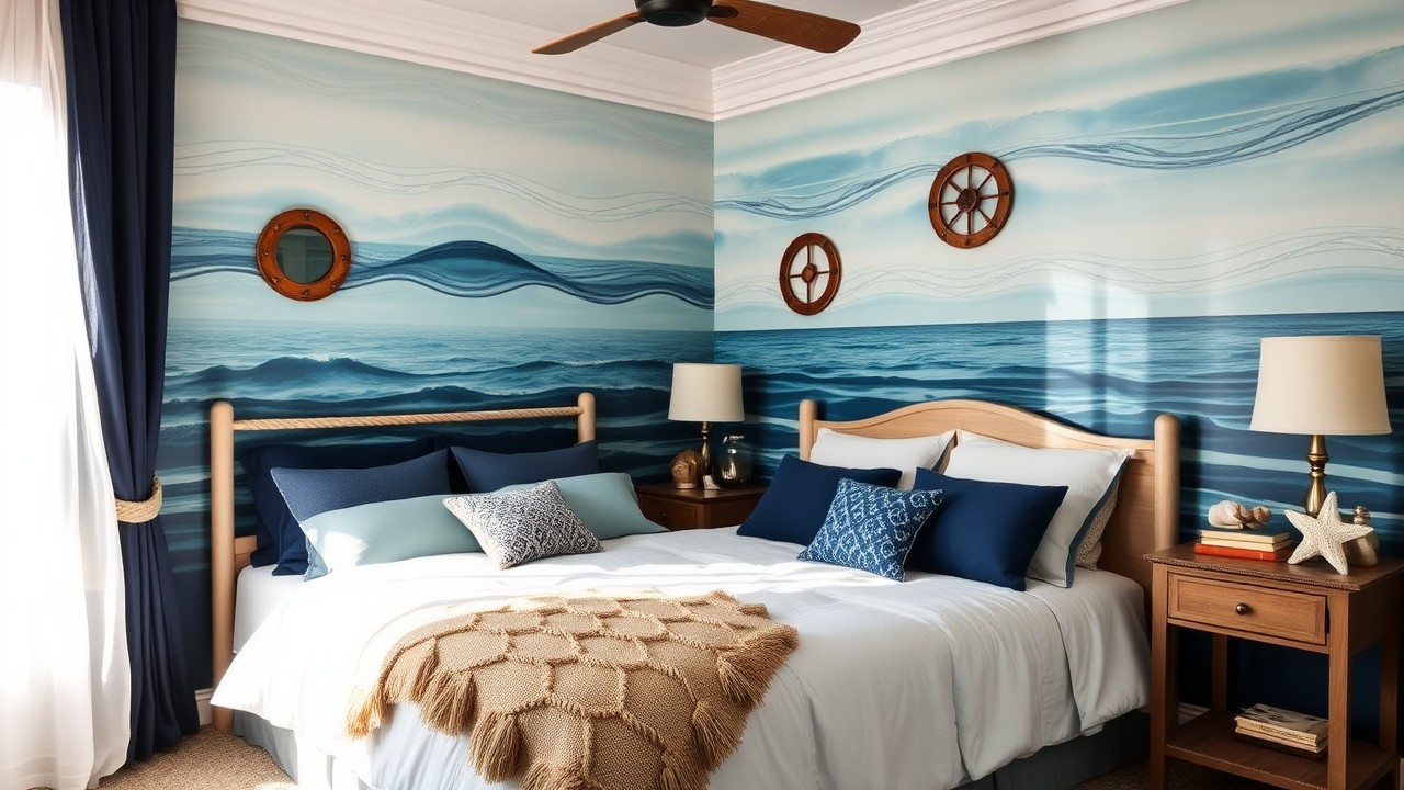 Nautical Bedroom Accent Wall Inspirations