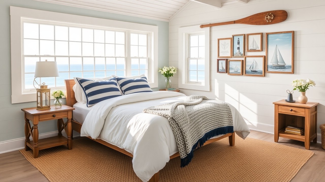 Nautical Bedroom with Coastal Chic Style