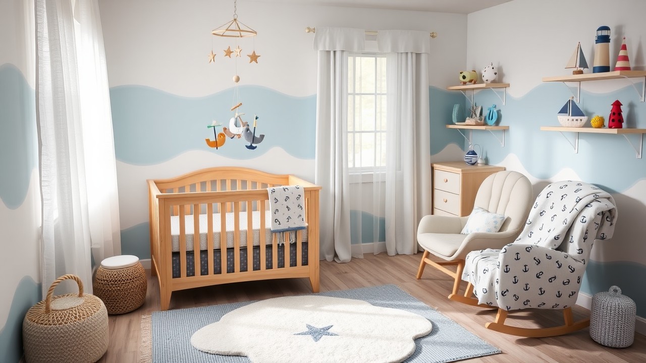 Nautical Nursery Bedroom Design