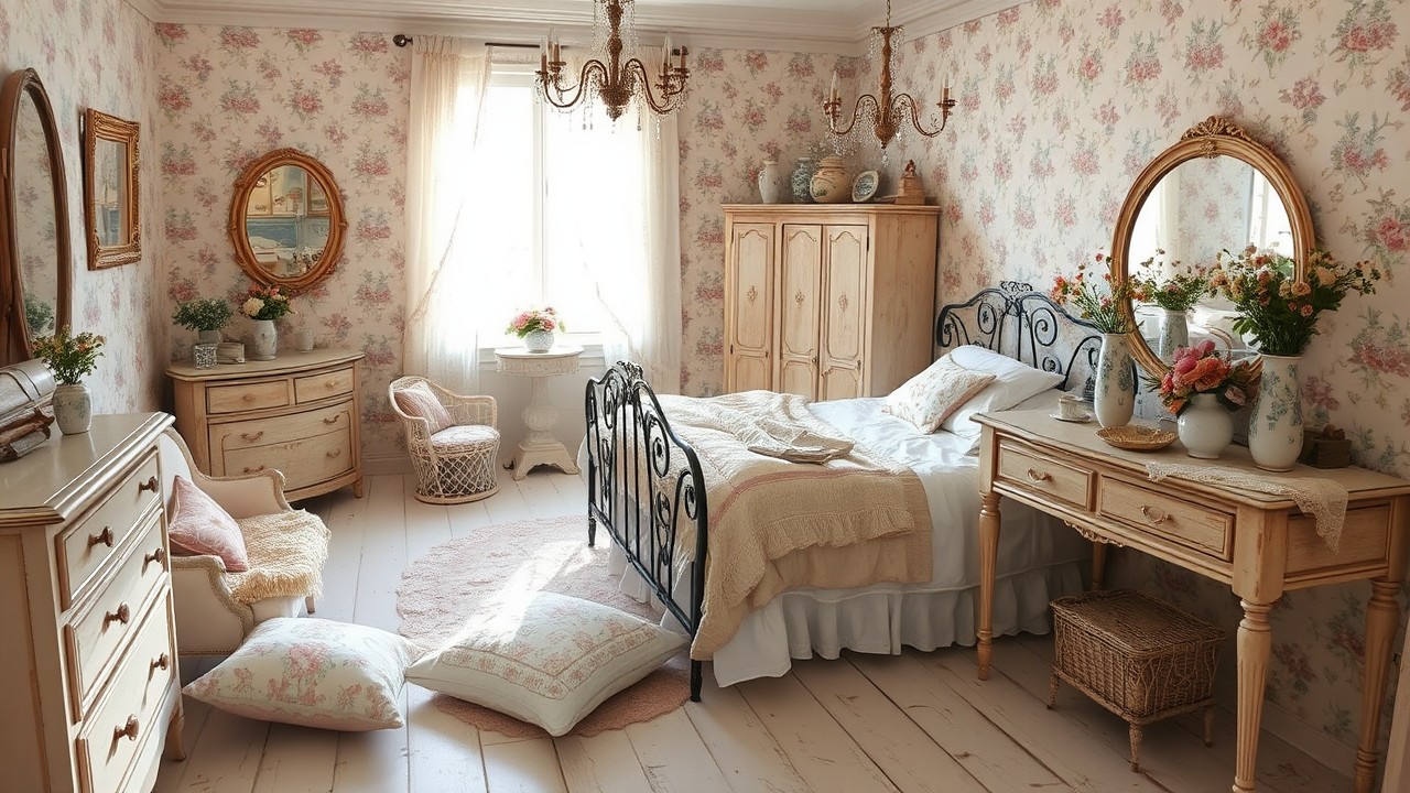 Shabby Chic Bedroom Design Inspirations