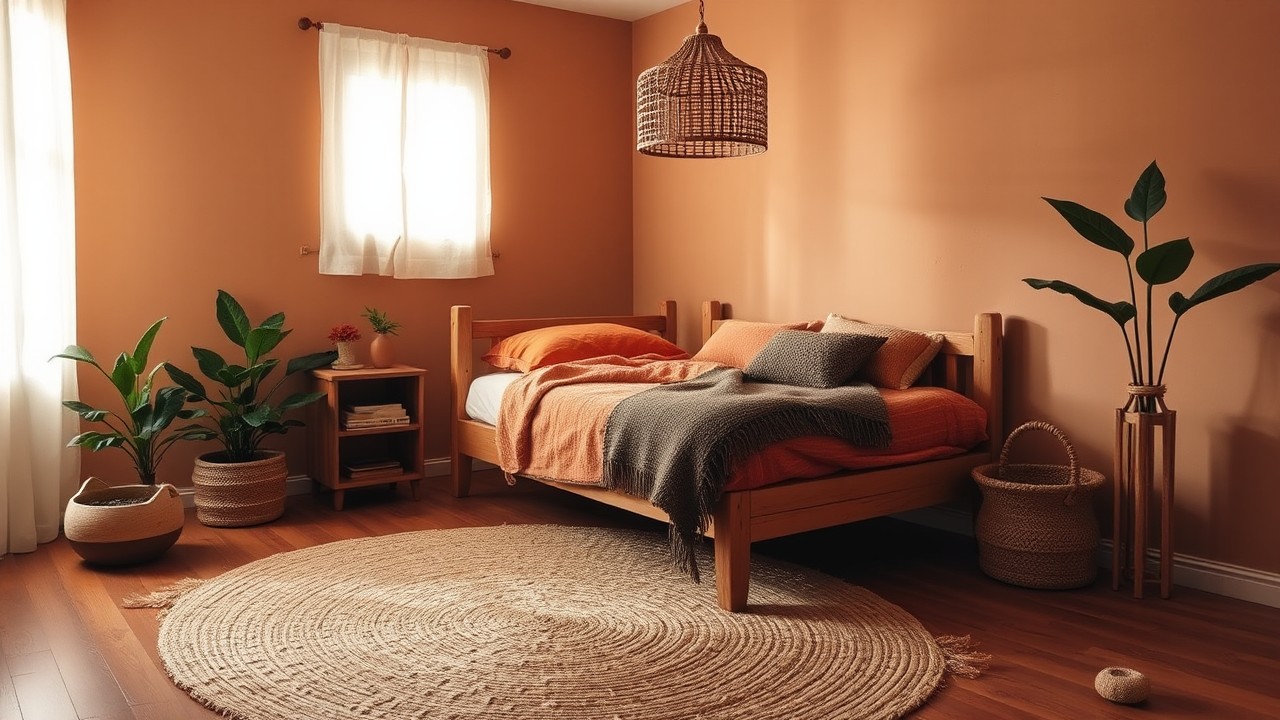 Studio Bedroom with Cozy Earth Tones