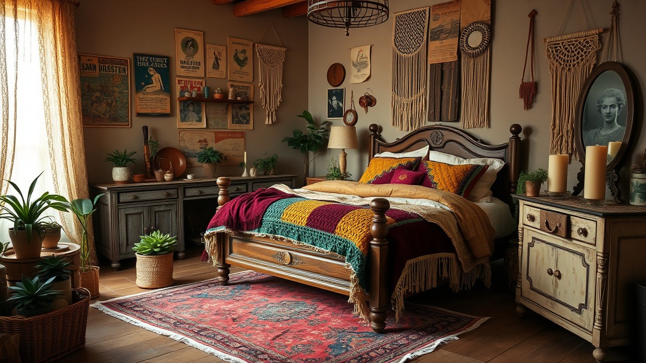 Vintage Boho Bedroom Decor Inspirations