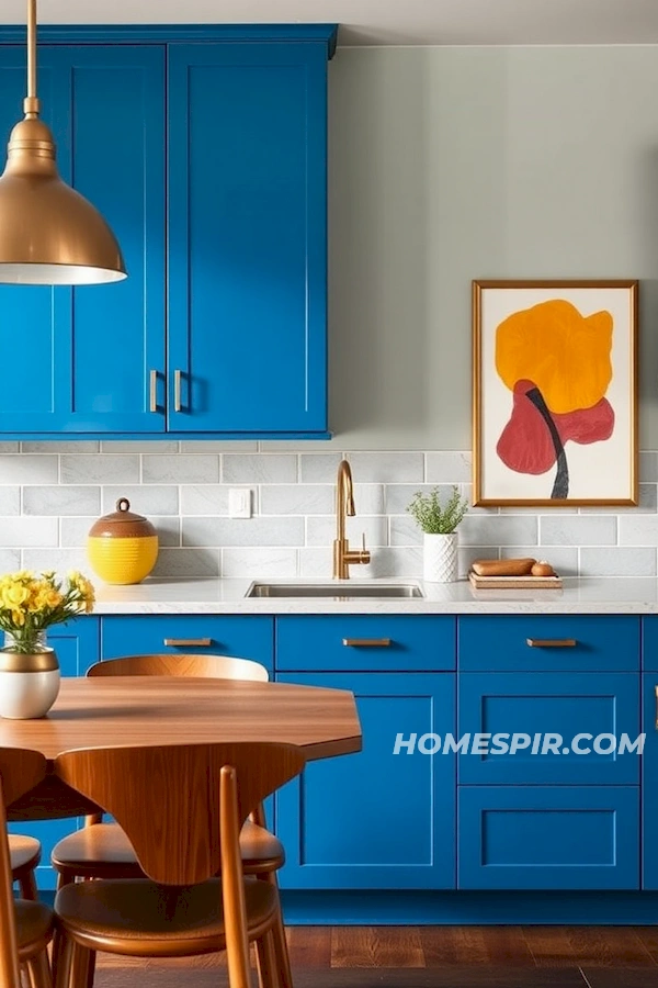 Abstract Artwork Complements Bold Blue Abstract Artwork Complements Bold Blue