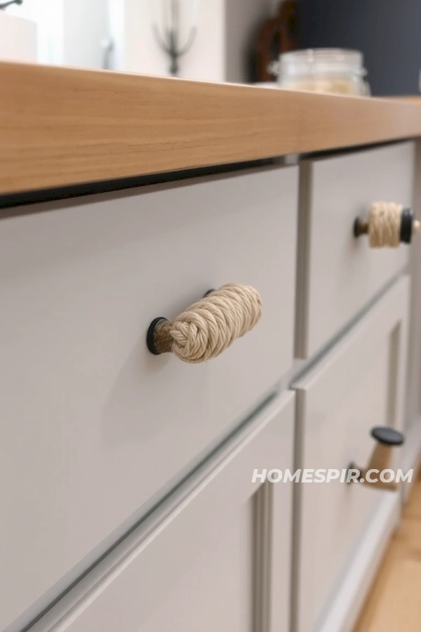 Aged Rope and Driftwood Accent Handles Aged Rope and Driftwood Accent Handles