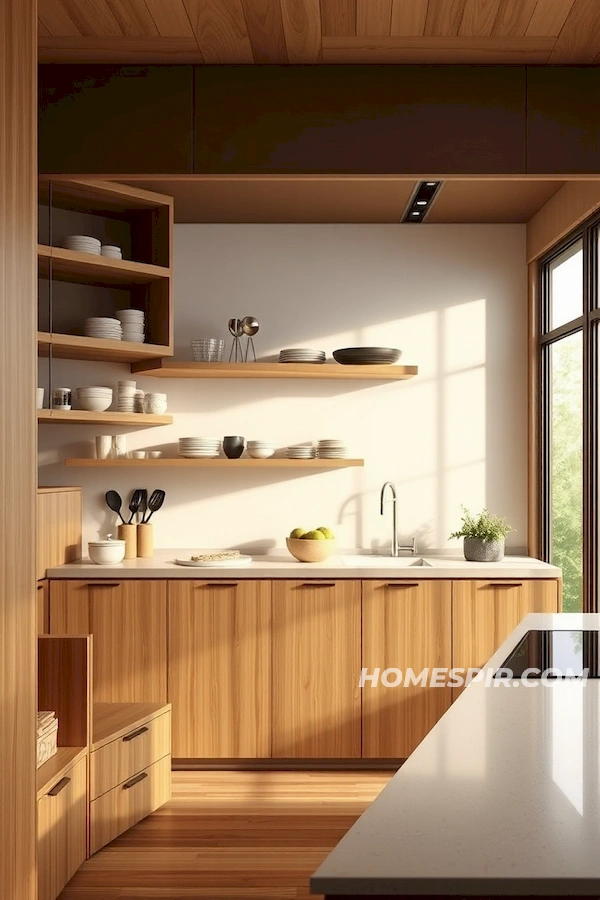 Airy Japanese Kitchen with Smart Storage Airy Japanese Kitchen with Smart Storage