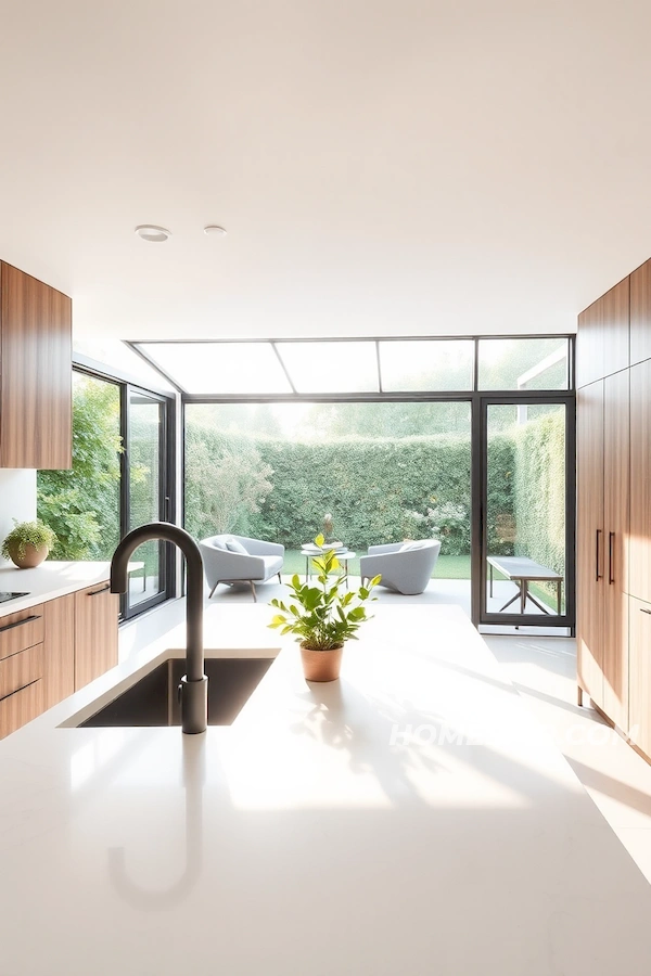 Airy Kitchen with Greenery Airy Kitchen with Greenery