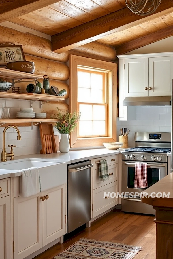 Antique Brass and Modern Elements in Kitchen Antique Brass and Modern Elements in Kitchen