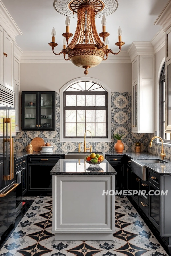 Art Deco Kitchen with Geometric Vintage Tiles Art Deco Kitchen with Geometric Vintage Tiles
