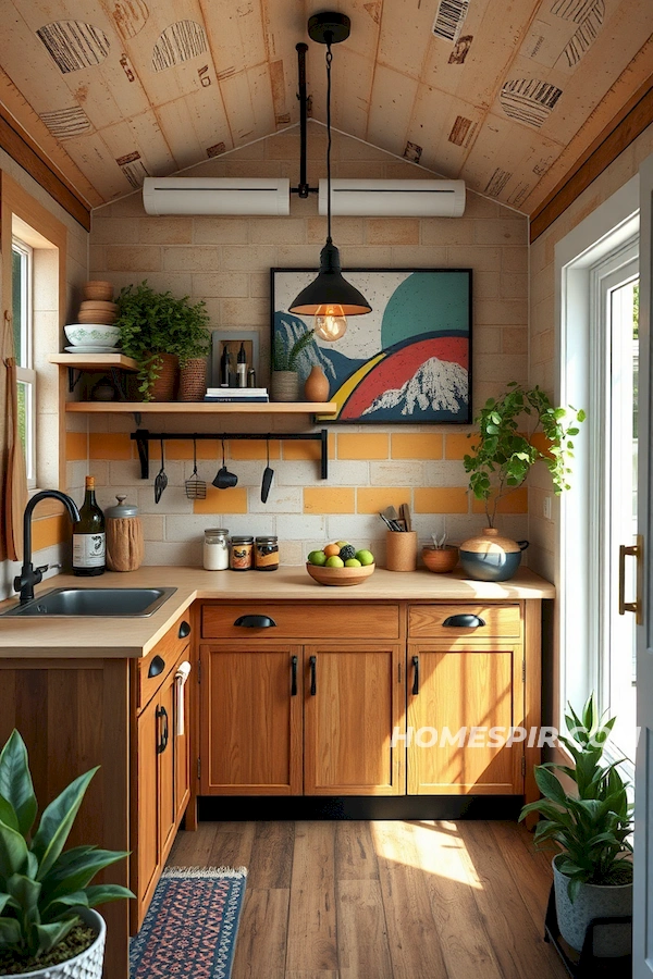 Artistic Eco-Chic Tiny Kitchen Artistic Eco-Chic Tiny Kitchen