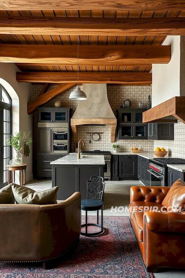 Avant-Garde Kitchen with Cozy Rustic Elements Avant-Garde Kitchen with Cozy Rustic Elements