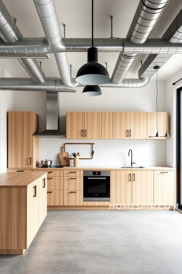 Balanced Industrial Elements in Minimalist Kitchen Balanced Industrial Elements in Minimalist Kitchen