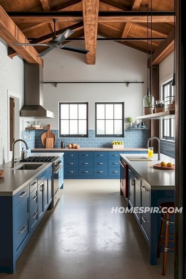Beach House Blues and Industrial Design Harmony Beach House Blues and Industrial Design Harmony