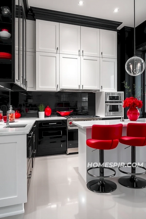 Black and White Meets Bold in Kitchen Design Black and White Meets Bold in Kitchen Design