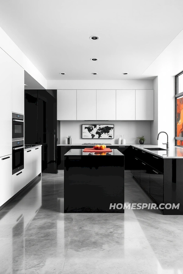 Black and White Minimalist Kitchen Black and White Minimalist Kitchen