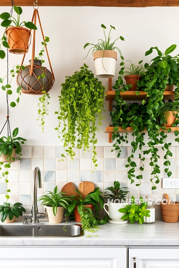 Boho Kitchen Overflowing with Lush Greenery Boho Kitchen Overflowing with Lush Greenery