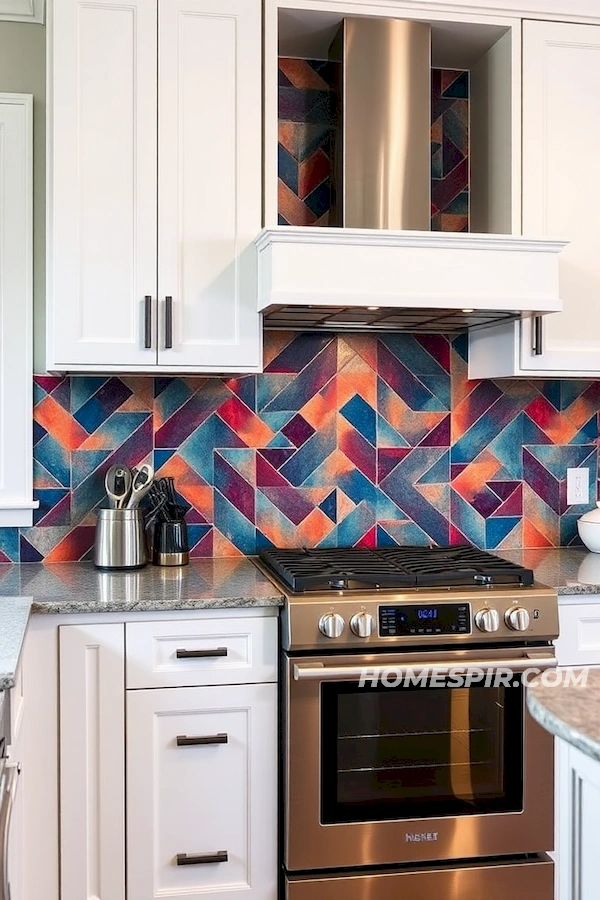 Bold Backsplash Complements Stainless Steel Bold Backsplash Complements Stainless Steel
