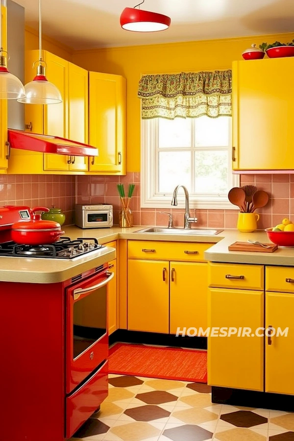 Bold Retro Color Palette for Vintage Kitchens