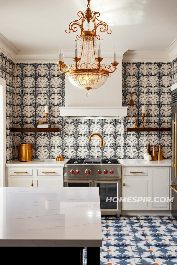 Brass Accents in Chic Homage Kitchen Design Brass Accents in Chic Homage Kitchen Design