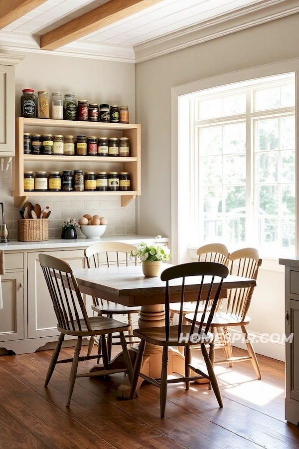Charming Farmhouse Scene with Mismatched Decor Charming Farmhouse Scene with Mismatched Decor