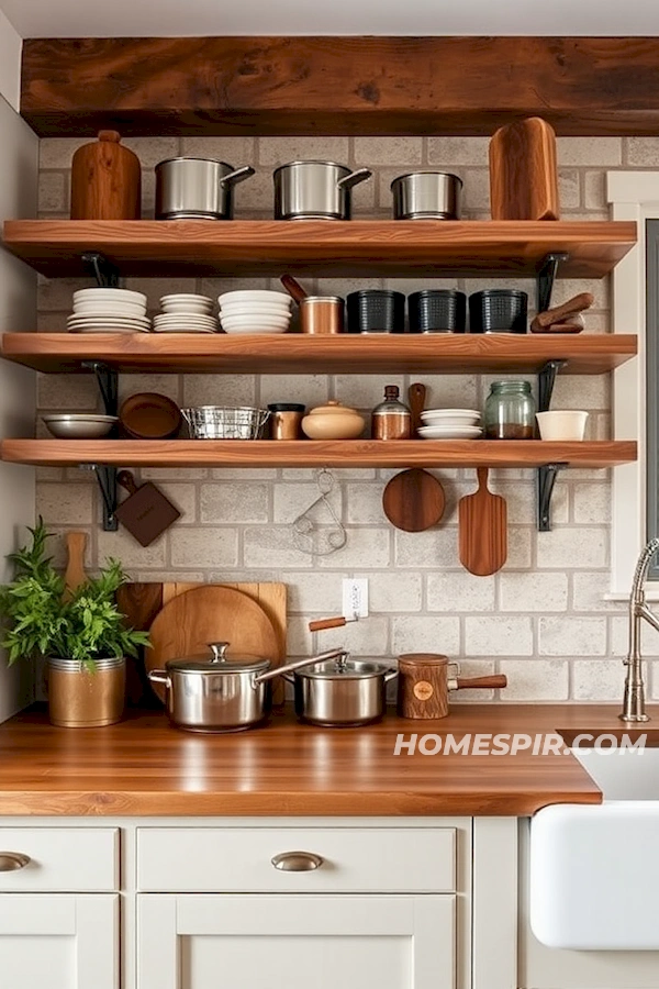 Charming Rustic Shelving in Luxury Kitchen Charming Rustic Shelving in Luxury Kitchen