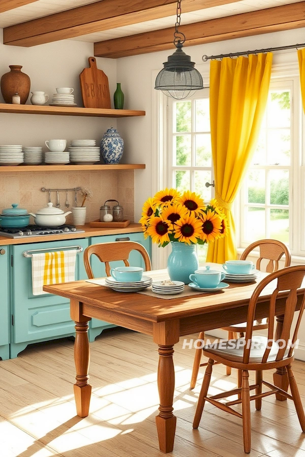 Charming Wooden Table with Antique Crockery Charming Wooden Table with Antique Crockery