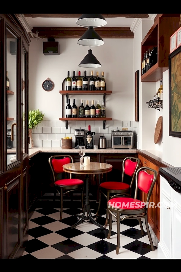 Checkered Floors Highlight French Bistro Style Checkered Floors Highlight French Bistro Style