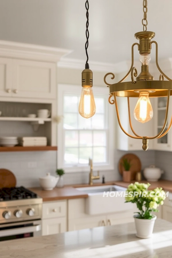 Chic Retro Lighting in Vintage Kitchen Chic Retro Lighting in Vintage Kitchen