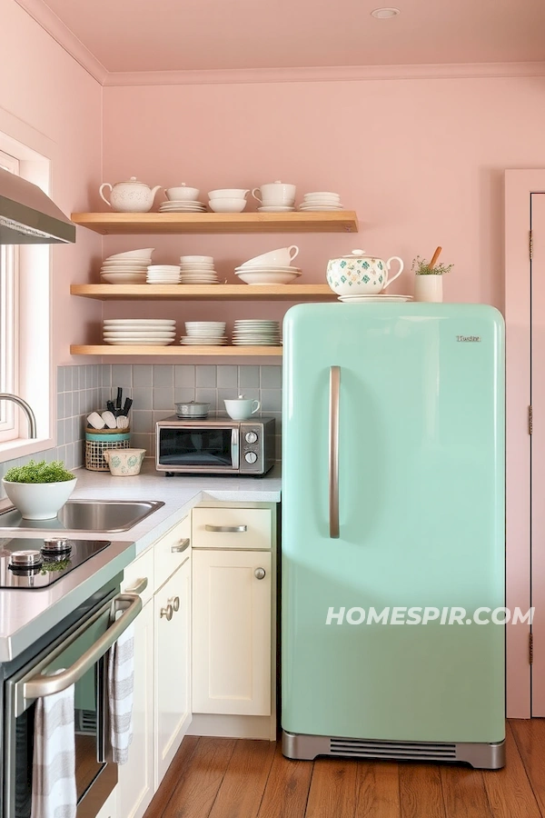 Classic Pastels and Modern Appliances in Kitchen Classic Pastels and Modern Appliances in Kitchen