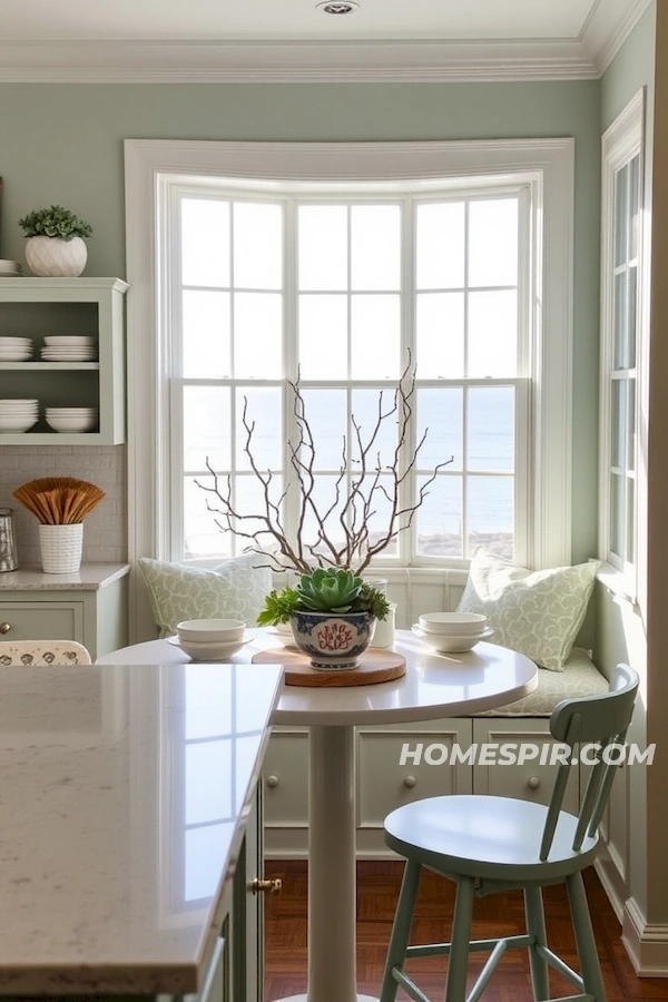 Coastal Breakfast Space with Succulent Decor Coastal Breakfast Space with Succulent Decor