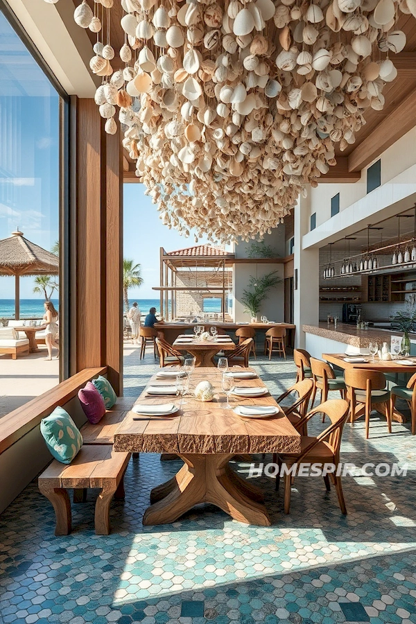 Coastal Dining with Driftwood Tables Coastal Dining with Driftwood Tables