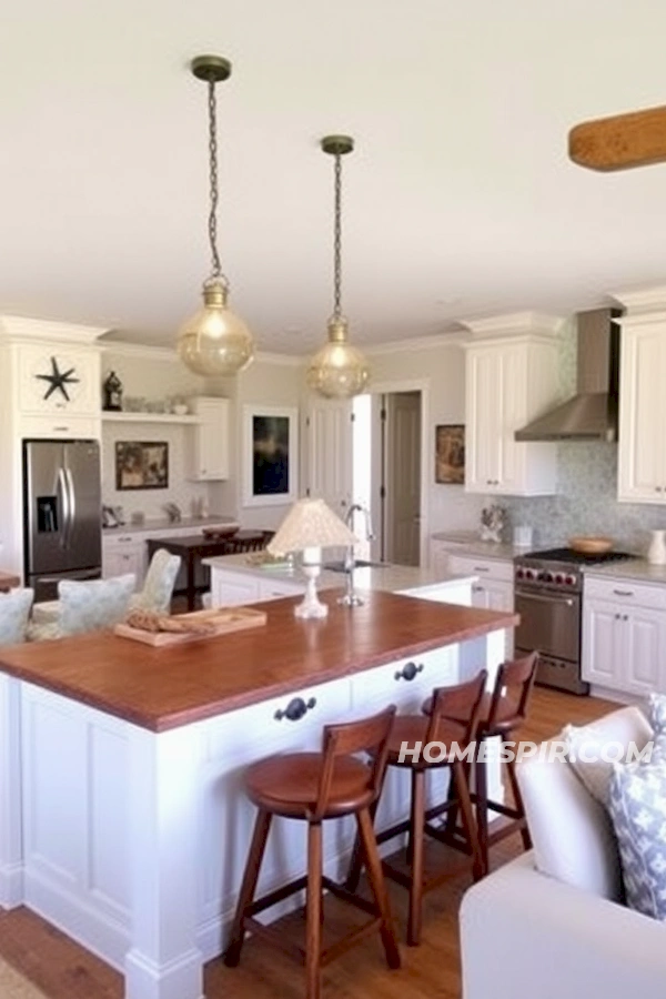 Coastal Kitchen with Nautical Themed Decor Coastal Kitchen with Nautical Themed Decor