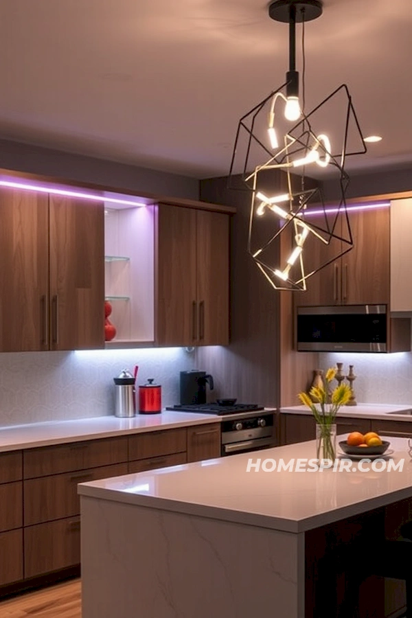 Color-Changing LED Lights in Dynamic Kitchen Color-Changing LED Lights in Dynamic Kitchen