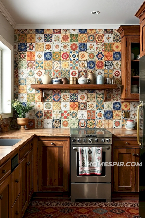 Colorful Bohemian Tile Wall Colorful Bohemian Tile Wall