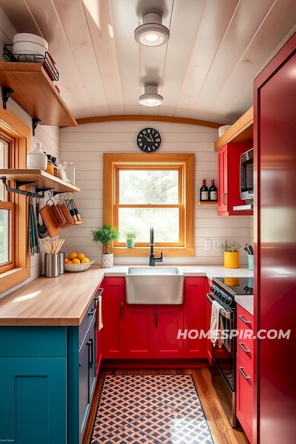 Colorful Efficient Kitchen Design Colorful Efficient Kitchen Design