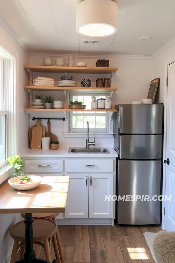 Compact Kitchen Design with Dual-Purpose Features Compact Kitchen Design with Dual-Purpose Features