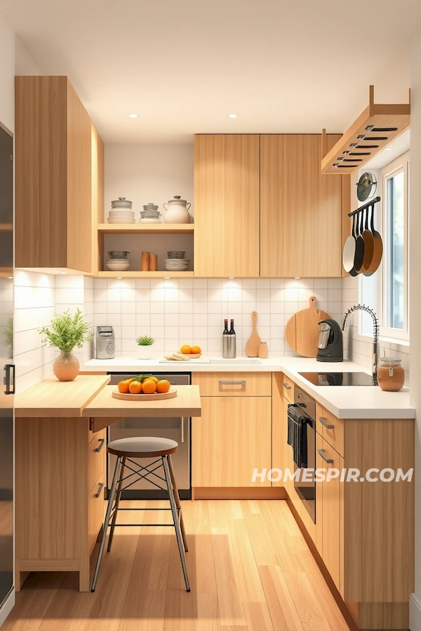 Compact Studio Kitchen with Ambient Lighting Compact Studio Kitchen with Ambient Lighting