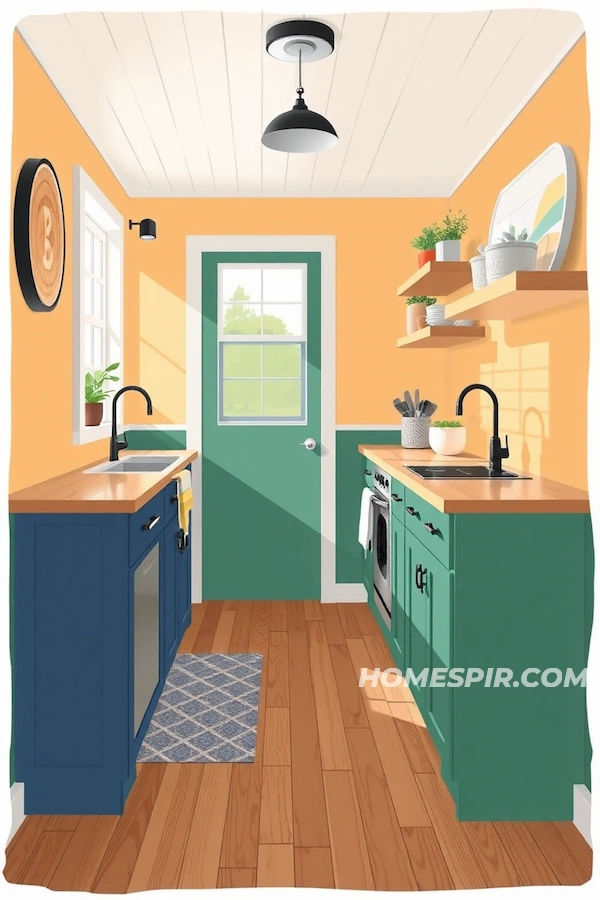Contrasting Color Schemes for Tiny Kitchens Contrasting Color Schemes for Tiny Kitchens