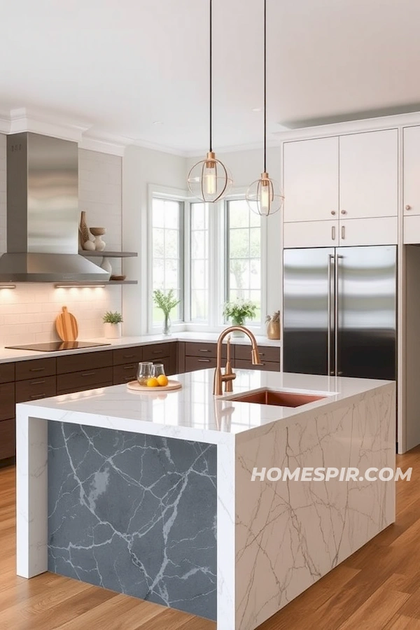 Copper Details in a Versatile Studio Kitchen Copper Details in a Versatile Studio Kitchen