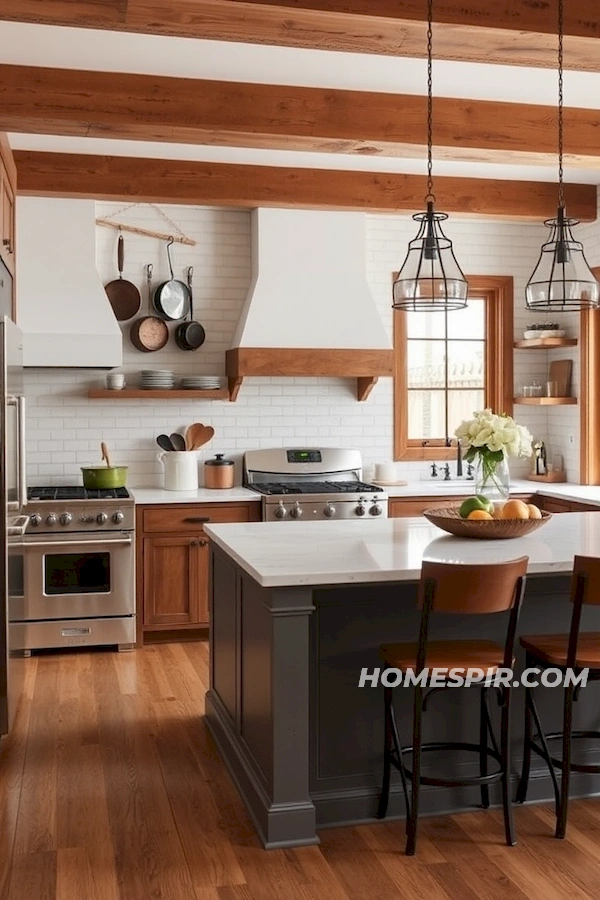 Copper Pot Rack and Marble Island Fusion Copper Pot Rack and Marble Island Fusion