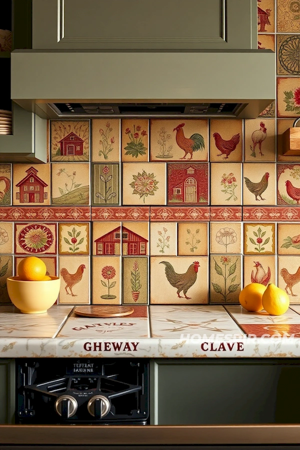 Country Scenes with Warm Tile Colors Country Scenes with Warm Tile Colors