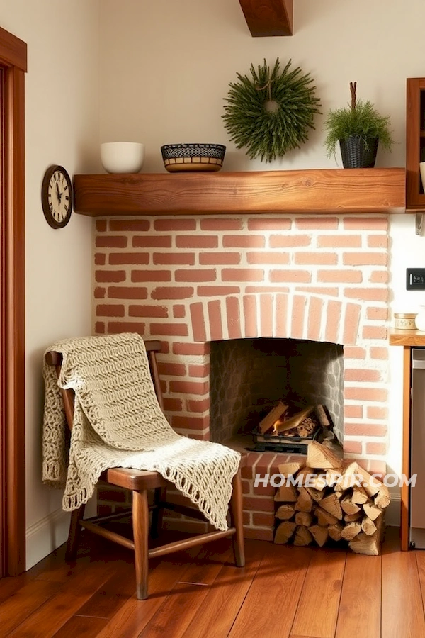 Cozy Farmhouse Fireplace Kitchen Corner Cozy Farmhouse Fireplace Kitchen Corner