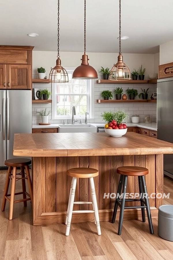 Cozy Farmhouse Kitchen with Green Accents Cozy Farmhouse Kitchen with Green Accents