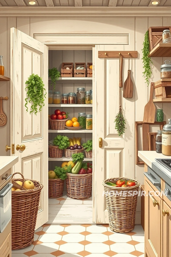 Cozy Shabby Chic Pantry with Distressed Paint Cozy Shabby Chic Pantry with Distressed Paint