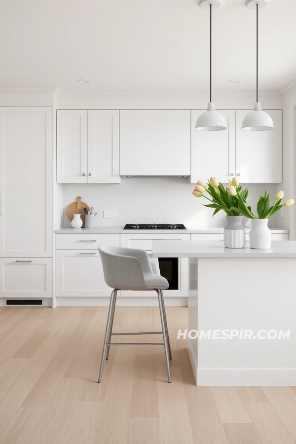 Crisp White Cabinetry for Scandinavian Minimalism Crisp White Cabinetry for Scandinavian Minimalism