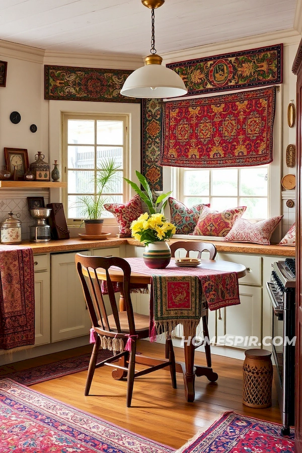 Cultural Textile Harmony in Kitchen Decor Cultural Textile Harmony in Kitchen Decor