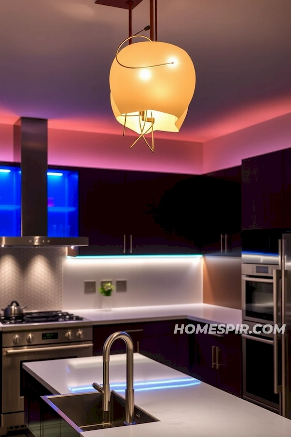 Customizable Illumination in Contemporary Kitchen Customizable Illumination in Contemporary Kitchen