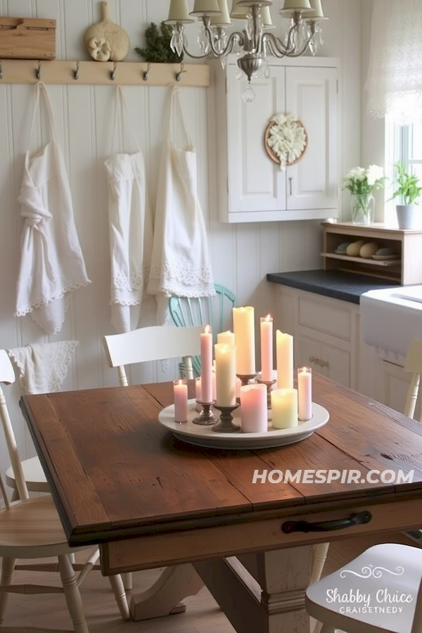 Delicate Lace and Linen in Chic Kitchen Delicate Lace and Linen in Chic Kitchen