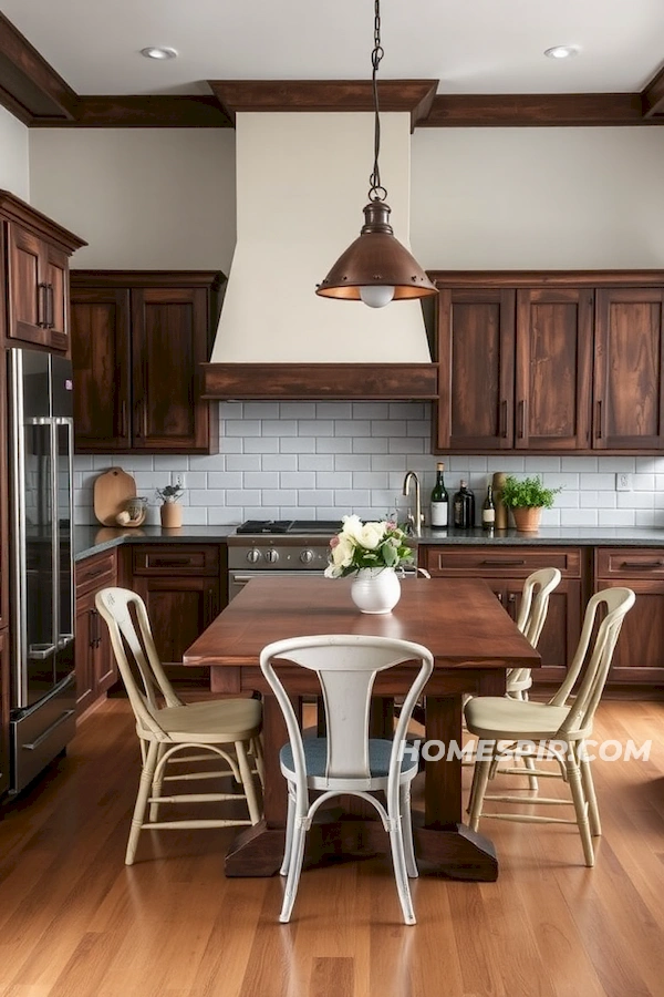 Distressed Cabinetry with Modern Lighting Kitchen Distressed Cabinetry with Modern Lighting Kitchen